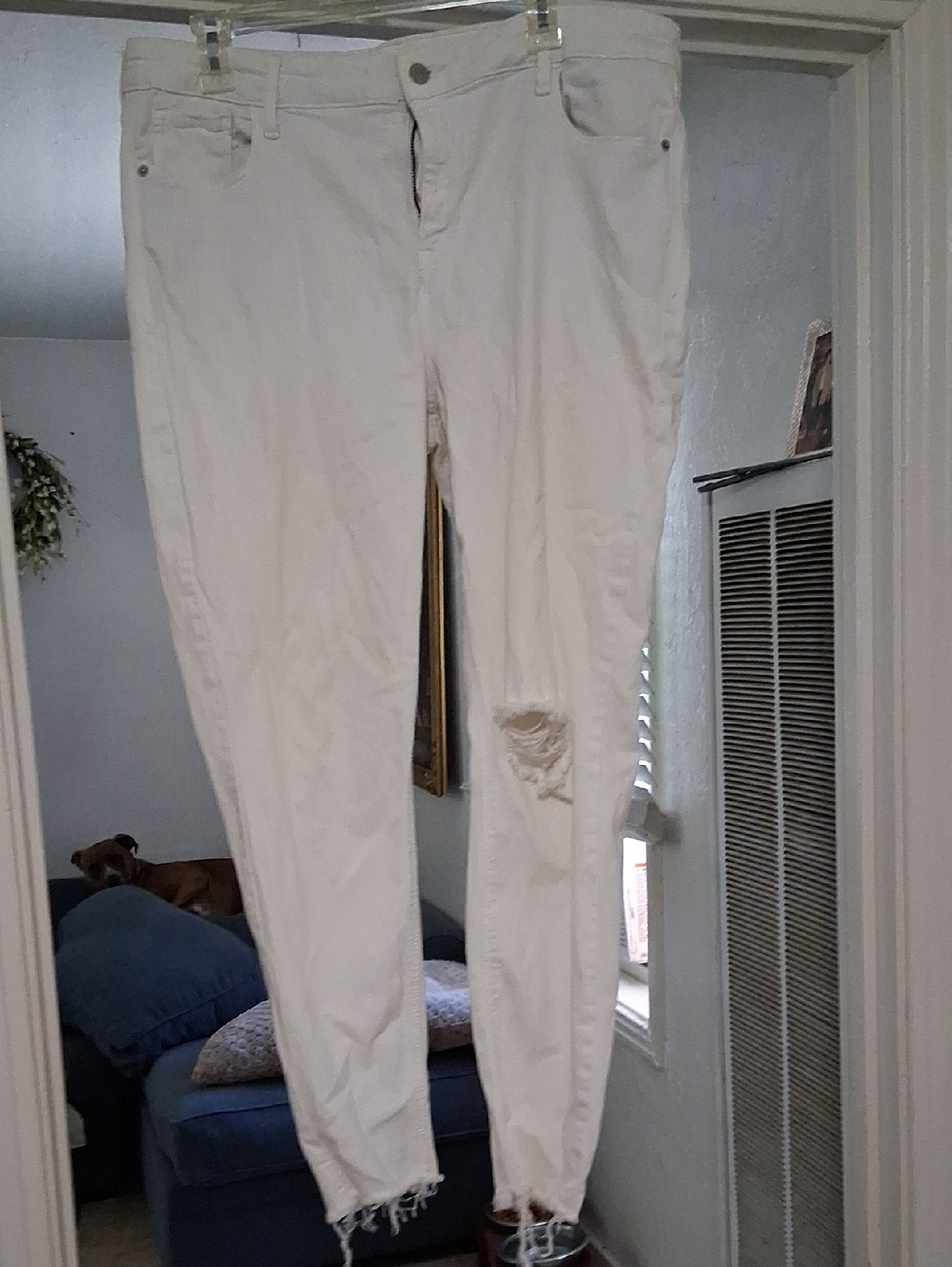 White Distressed Skinny Jeans Xlarge Plus Casual Beachwear Shopping La Vibe
